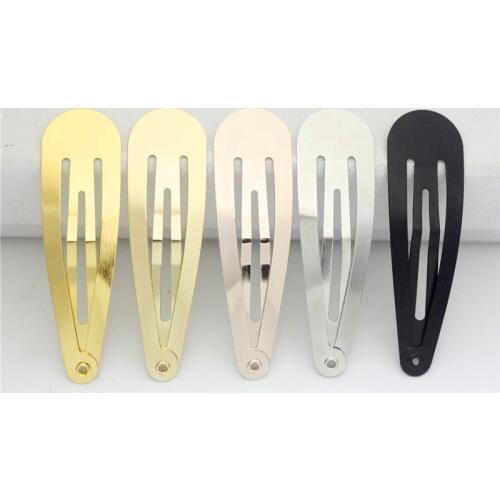 100pcs 5cm High-quality Gold or KC Gold Color BB Clips Non Slip Snap Clips Slides Hair Bows