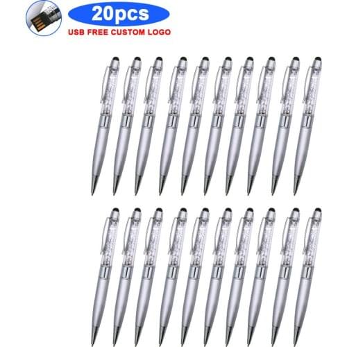 20pcs/lot Metal USB flash drive 32GB Stick Pen Drive 4GB 8GB 16GB 64GB 128GB pendrive USB 2.0 Memory Stick For photography