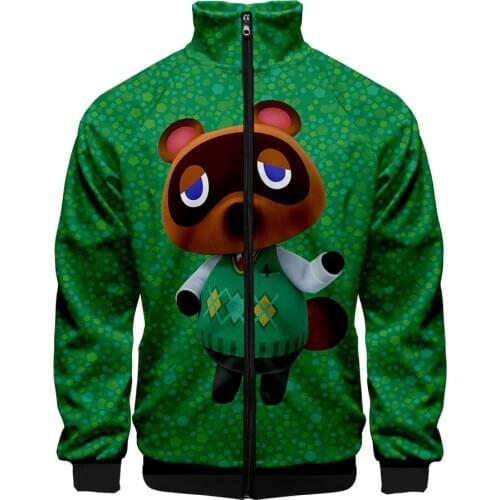 2020 Cute Animal Forest Zipper Sweatshirt Harajuku Street 3D Stand Collar Zipper Hoodie Mens / Womens Jacket Mens Tops