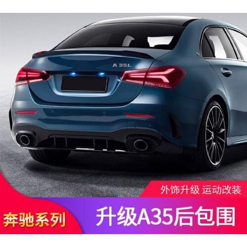 2021 Suitable For Benz Mercedes A-class A200la180l Modified Amg A35l A45s Rear Lip Throat Exhaust Tail Vertical Bar Gt Net