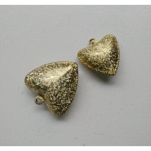 24pcs/lot Golden Heart-shaped Bell Ribbon Jewelry Ornaments Christmas Decoration Pendants DIY Decoration Size 25mm/20mm C7