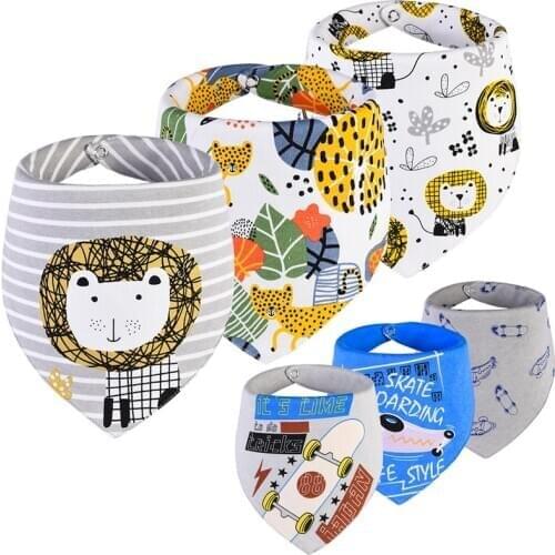 3pc/lot Newborn Baby Boys and Girls Bibs Cartoon Brand 100% Cotton Baby Towel Bandanas Scarf Children Cravat Infant Scarf DS9