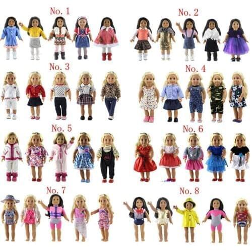 5 set 18 inch doll clothes outfit handmade dress for 18 inch doll American Doll Princess Dress Many Style for Choice