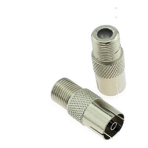 5PCS F female Plug to PAL Female Jack Straight RF coaxial adapter F-type connector TV adaptor