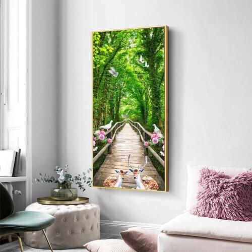 5D Diamond Painting Landscape Full Square Diamond Embroidery Tree Mosaic Cross Stitch Home Decor Gift