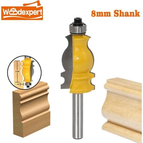 8mm Shank Architectural Molding Router Bit,Corner Rounding Edge-forming Roundover Beading Router Bit for CNC Woodworking Milling