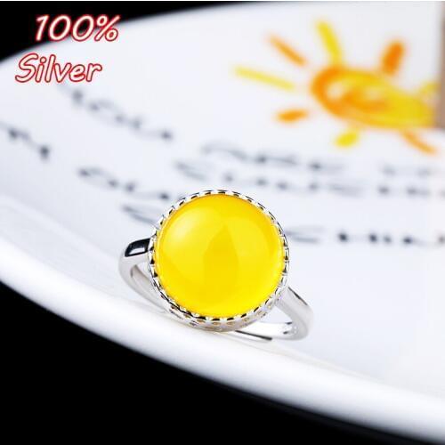 925 Sterling Silver Color White Gold 12MM Cabochon Rings for Amber Opal Agate Turquoise Fine Jewelry Wholesale
