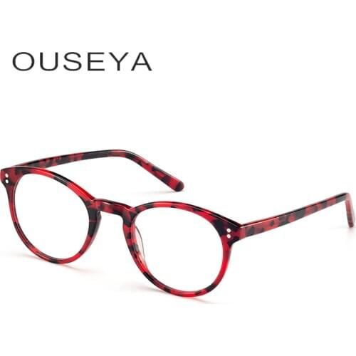 Acetate Kids Glasses Frame Round Clear Fashion Optical glasses-transparent Noughts Zero For Women Eyeglasses #CB3839