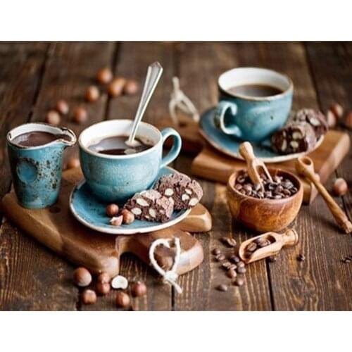 Diamond Painting Coffee Diamant Paiting Cartoon Moon Embroidery Mosaic DIY Home Decor Cross Stitch Gift New Pintura