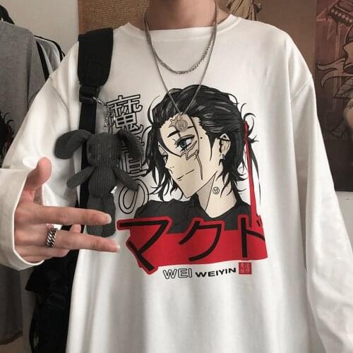 Anime Mo Dao Zu Shi Wei Wuxian White Tshirts Mens Streetwear Harajuku Long Sleeve Spring Autume Casual T Shirts For Women CS649