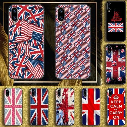 England British Flag UK Phone case For Huawei Honor 6 7 8 9 10 10i 20 A C X Lite Pro Play black pretty prime painting Etui