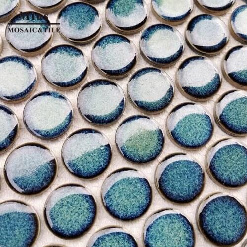 Penny round ceramic mosaic tile for kitchen backsplash shower room