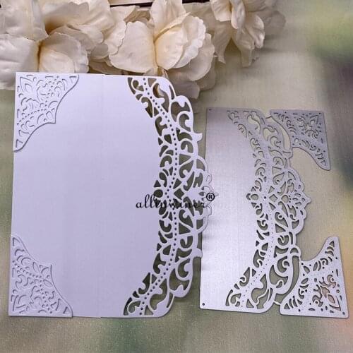 Lace flower frame border Metal Cutting Dies Stencils Die Cut for DIY Scrapbooking Album Paper Card Embossing