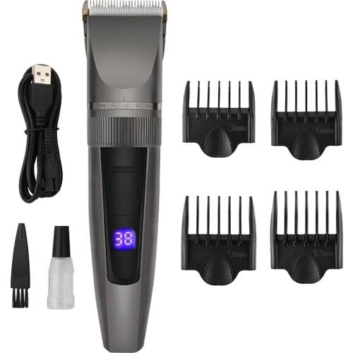 Electric Hair Trimmer for Men Cordless USB Rechargeable Hair Clipper Hair Cutter Beard Trimmer Haircut Machine LCD Display