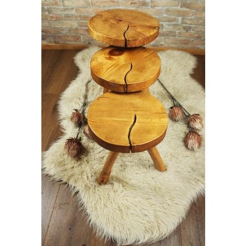 Freya-3lü Tek Fissured Wood Zigon Coffee Table Pad 21-012-2