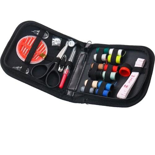 Sewing Set Home and Daily Use Color Sewing Needle Scissors Pin Set Outdoor Portable Sewing Box Handmade Sewing Tool Accessories