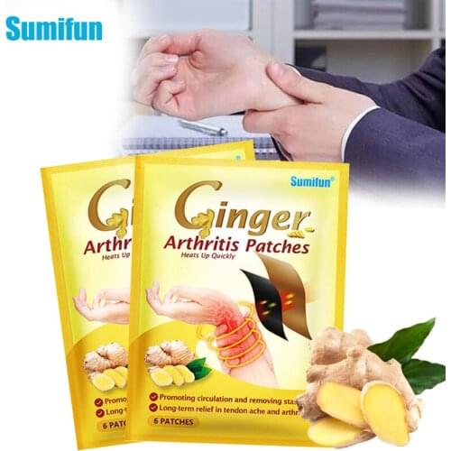 12pcs Sumifun Ginger Tenosynovitis Patch Arthritis Plaster Hand Wrist Thumb Finger Tendon Sheath Pain Therapy Orthopedics Patch
