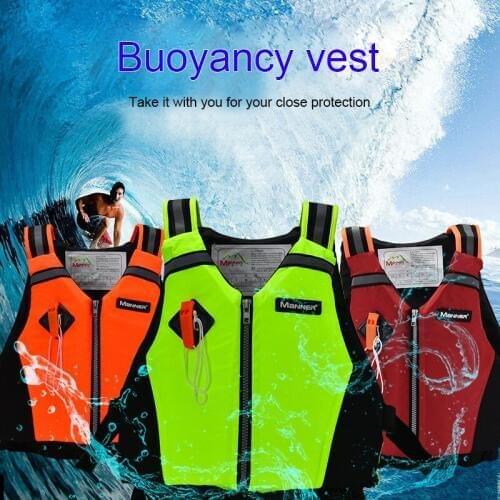Polyester Adult Life Vest Jacket Swimming Boating Ski Drifting Life Vest with Whistle 3 color Water Sports Man Jacket