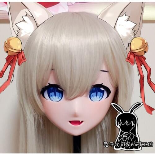 RB134)Customize Handmade Full Head Female/Girl Resin Japanese Cartoon Character Animego Cosplay Kigurumi Mask Crossdresser