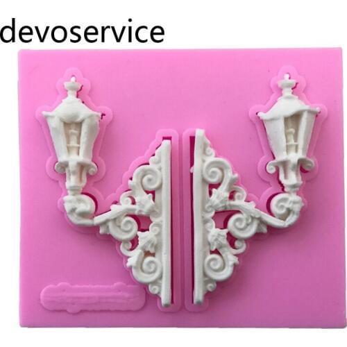 Silicone Molds Street Lamp Moulds DIY Scrapbook Mini Albums Cards Embellishments Mold For Clay Plaster Paris Silicone Caulking