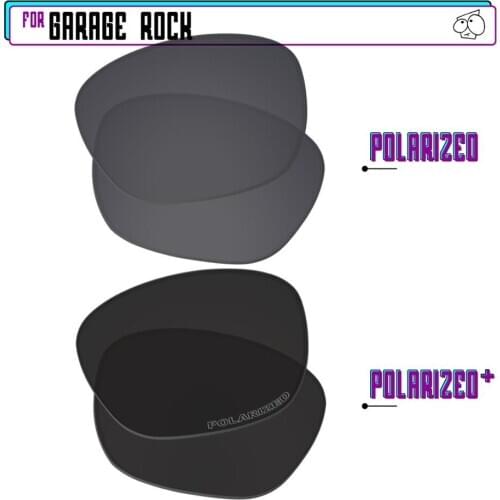 EZReplace Polarized Replacement Lenses for - Oakley Garage Rock Sunglasses - BlackP Plus-BlackIRP