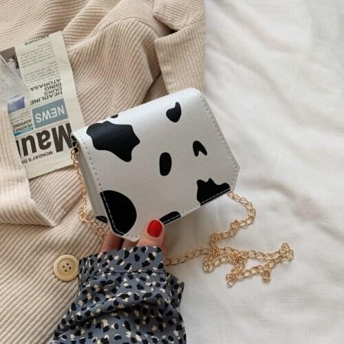 Women Shoulder Cow Bag Luxury Handbags Women Bags Designer Version Luxury Wild Girls Small Square Messenger Bag Bolsa Feminina