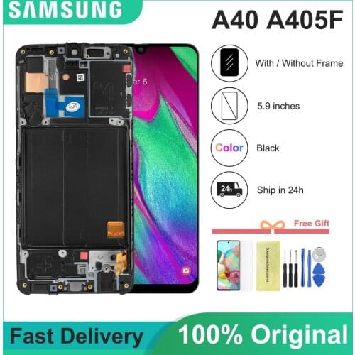 5.9'' Super AMOLED LCDs For Samsung A40 LCD A405 LCD A40 lcd Display For Samsung A40 A405 LCD Touch Screen Digitizer Assembly
