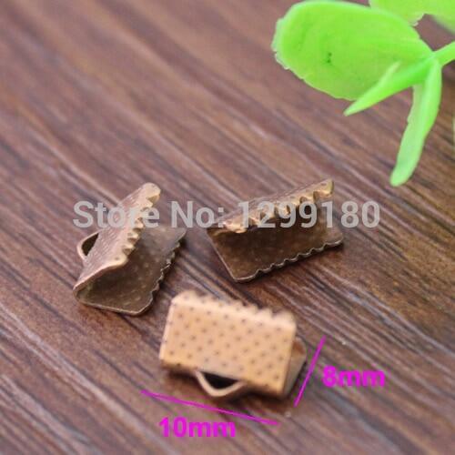 100pcs/lot Fashion Cord Crimp End Caps Tips for Necklace Bracelet Cords Clasp,DIY Jewelry Findings Accessories 10x8mm (K00423)