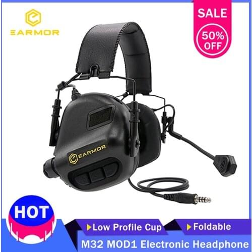 2021 Earmor Airsoftsports Tactical M32 Headset Anti Noise Headphones Military Aviation Communication Softair Earphone Shooting