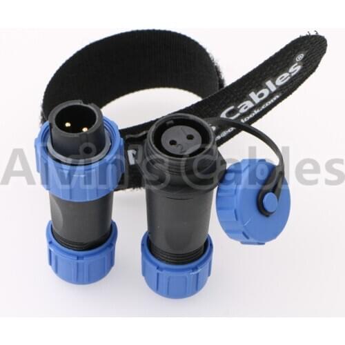 5Piece SP13 IP68 2 Pin Male Plug and Female Docking Socket Dustproof Circular Multipole IP68 Waterproof Connector