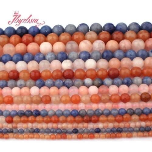 6,8,10,12mm Faceted Round Beads Stone Aventurine Stone Beads For DIY Necklace Bracelet Earring Jewelry Making 15" Free Shipping