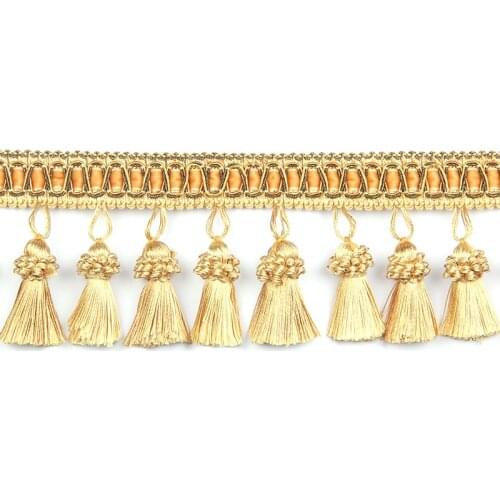 6M Handmade Tassel Fringe Trim Hand Knitting Tassel Fringing Trimmings for DIY Decor Curtain Tablecloth Home Decoration