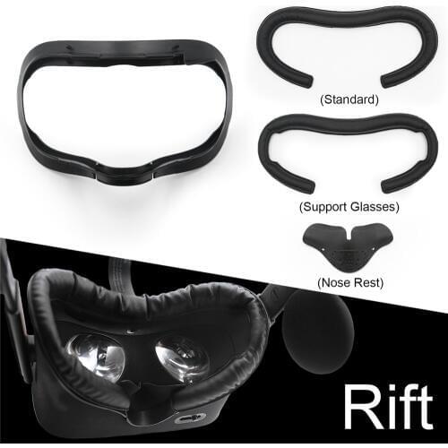 PU Leather VR Cover Foam Pad Set for Oculus Rift Headset Accessories Facial Interface