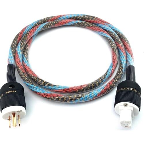 Antique Audio Power Cable Pure Red Copper Plug US / EU Version