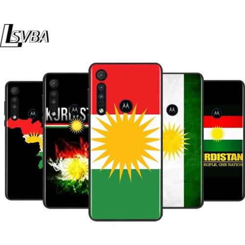 Kurdistan Flag for Motorola G9 G8 G E7 E6 One Play Marco Hyper Fusion Stylus Power Edge Plus Black Phone Case