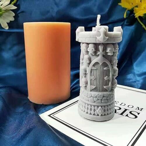 Ice Candles Making Maker Mold Tower Decor Melt Exquisite Home Skull Shape Cake Soap Thicker Molds Candle