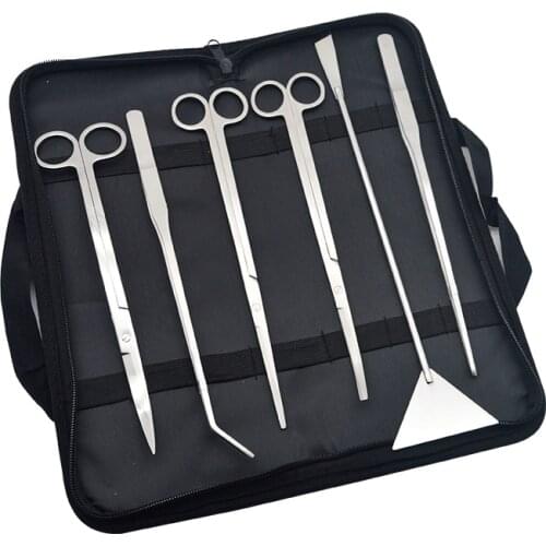 Aquarium Tools Tweezers and Scissors Kit Plants Grass Stainless Steel Cleaning Tools Plants Fish Tank Accessories 4 5 6pcs/set