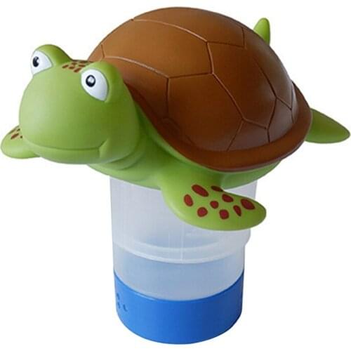 Pool Cleaning Tools Premium Animal Floating Pool Dispenser for Chemical Tablets Fits 3 Inch Tabs Bromine Holder (Turtle)
