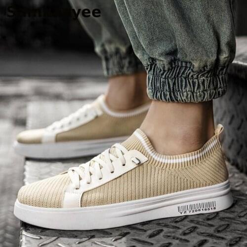 Size 39-44 Mens Sneakers Spring Summer Vulcanize Shoes Male Casual Zapatillas Tennis Flats Stripe Lace Up Breathable Zapatos Y24