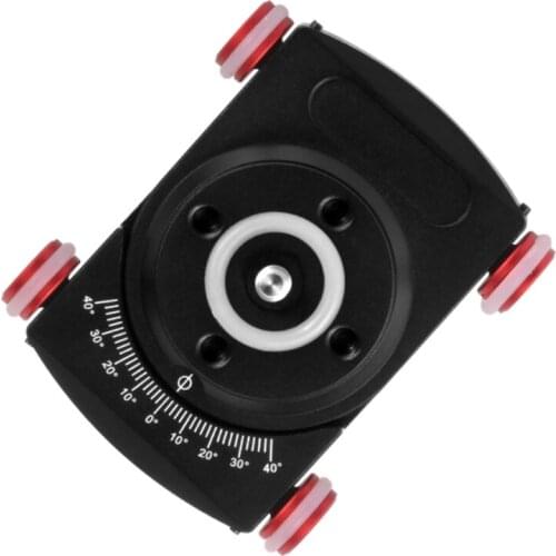 Y4UE Tabletop Dolly Car Roller Desktop Video Rail Track Slider Used for Ball Heads