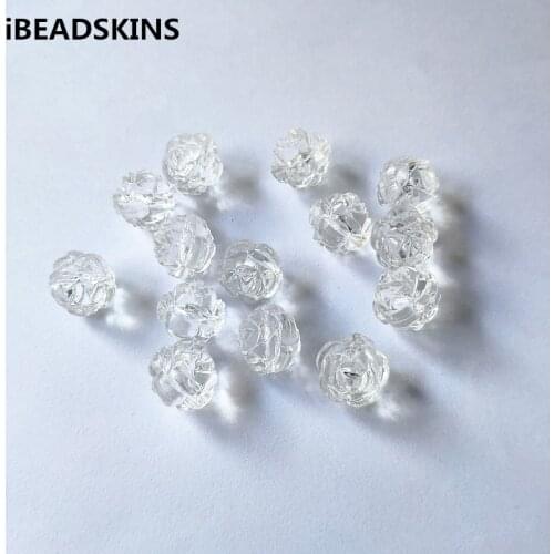 New arrival! 16mm 280pcs Clear acrylic Rose Flower shape Beads for Necklace,Earrings parts,hand Made Jewelry DIY