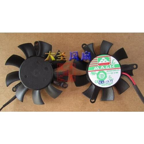 Original for Graphics card fan MGA5012XR-A10 MGA5012XF-A10 0.18A 12VDC 2Lines diameter 46mm pitch 39MM