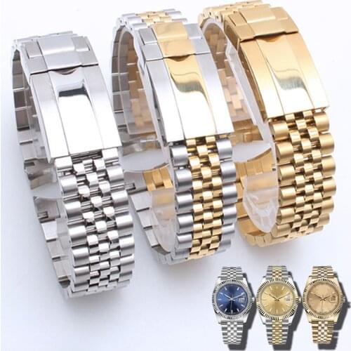 20mm Watch Accessory Stainless Steel Strap Uitable For Rolex Steel Watch Band Daytona Green Blackwater Ghost Submariner Strap