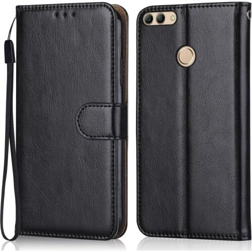 Folio Luxury Leather Case for Huawei Enjoy 8 Plus Wallet Stand Flip Case Phone Bag With Strap