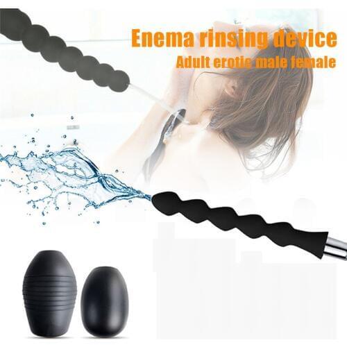 Wetips Silicone Anal Showers Enema Douche Anal Cleaning Bidet Shower Douche Head Anal Dusche Wash Tube Gay Anus Enema Shower
