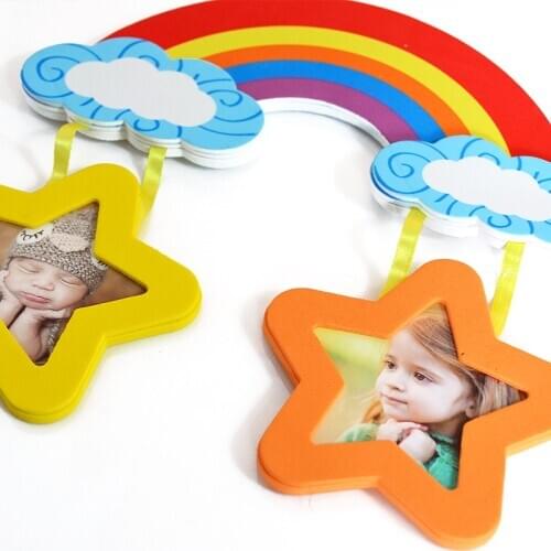 T-N EVA Cartoon Children Room Foam Wall Sticker Photo Frame Star House Heart Shape DIY Photo Combination Personalized Wallpaper