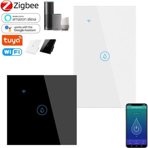 20A WiFi Boiler Switch Smart Water Heater Switcher 4400W Touch Wall Glass Panel Timing Remote Control Support Alexa Google Home