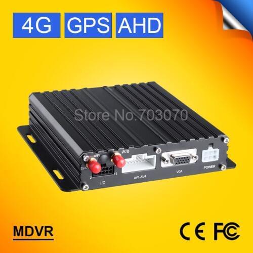 New Style 4G LTE 4CH Vehicle Video/Audio Car Camera Recorder GPS AHD Mobile Car Dvrs For Tuck School Bus 24H Monitoring Dvr