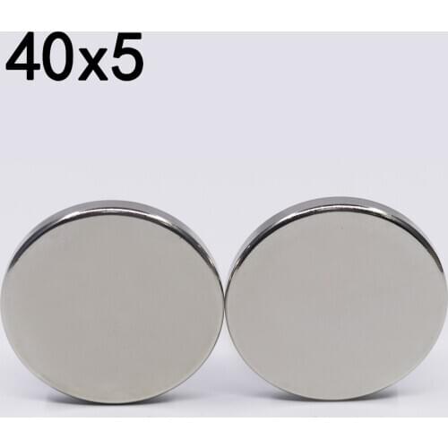 1/2/5 Pcs 40x5 Neodymium Magnet 40mm x 5mm N35 NdFeB Round Super Powerful Strong Permanent Magnetic imanes Disc 40x5