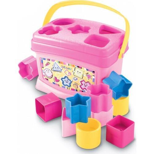 1 Set DIY Plastic Building Blocks With Box Baby Toy Designer Pink Blue Blocks Educational Block Toy For Children Kids Gift